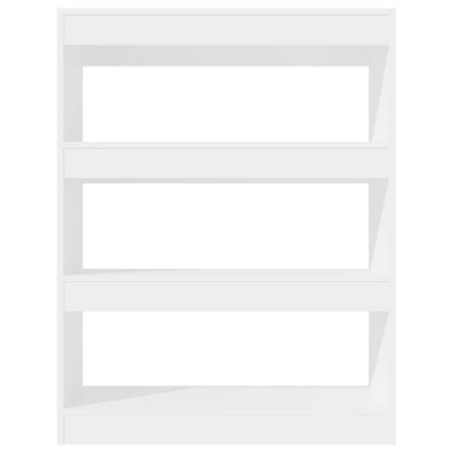 vidaXL Bibliothèque/Séparateur de pièce Blanc Brillant 80x30x103 cm Aggloméré