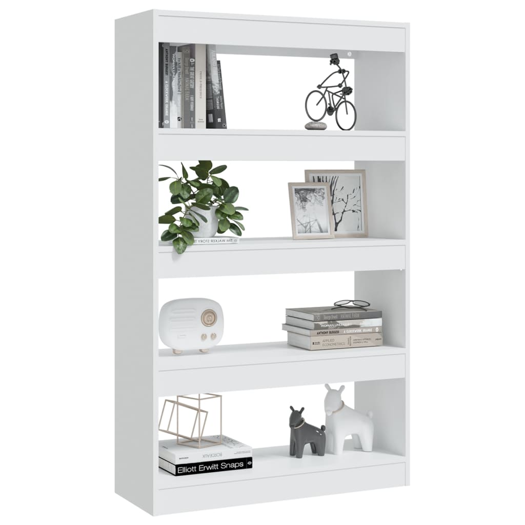 vidaXL Bücherregal/Raumteiler Weiß 80x30x135 cm Holzwerkstoff