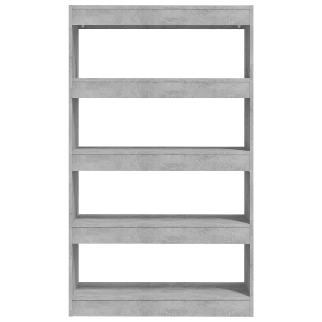 vidaXL Bücherregal/Raumteiler Betongrau 80x30x135 cm Holzwerkstoff