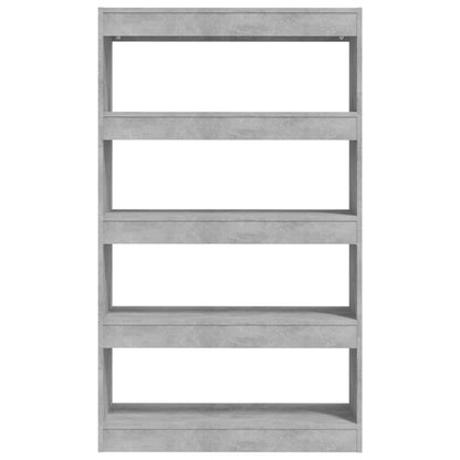 vidaXL Bücherregal/Raumteiler Betongrau 80x30x135 cm Holzwerkstoff