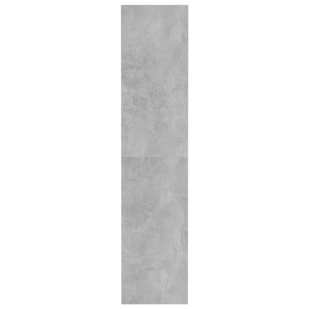 vidaXL Bücherregal/Raumteiler Betongrau 80x30x135 cm Holzwerkstoff