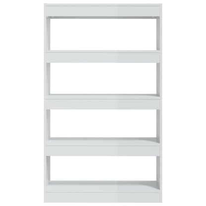 vidaXL Bücherregal/Raumteiler Hochglanz-Weiß 80x30x135cm Holzwerkstoff