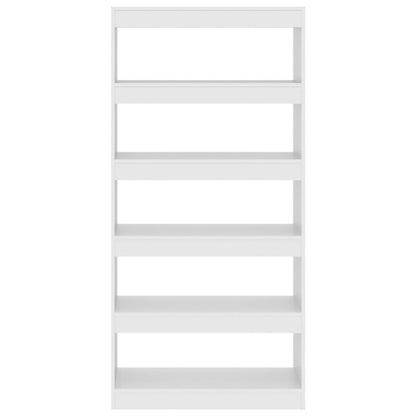 vidaXL Bücherregal/Raumteiler Weiß 80x30x166 cm Holzwerkstoff