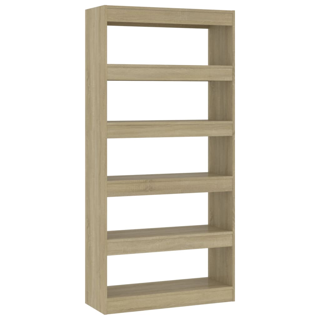vidaXL Bücherregal/Raumteiler Sonoma-Eiche 80x30x166 cm Holzwerkstoff