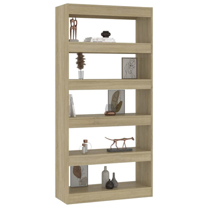 vidaXL Bücherregal/Raumteiler Sonoma-Eiche 80x30x166 cm Holzwerkstoff