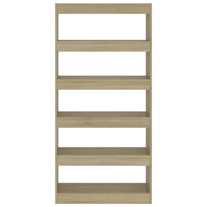 vidaXL Bücherregal/Raumteiler Sonoma-Eiche 80x30x166 cm Holzwerkstoff