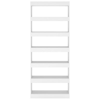 vidaXL Bücherregal/Raumteiler Weiß 80x30x198 cm Holzwerkstoff