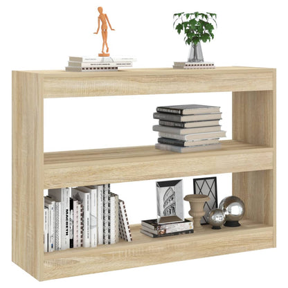 vidaXL Bücherregal/Raumteiler Sonoma-Eiche 100x30x72 cm