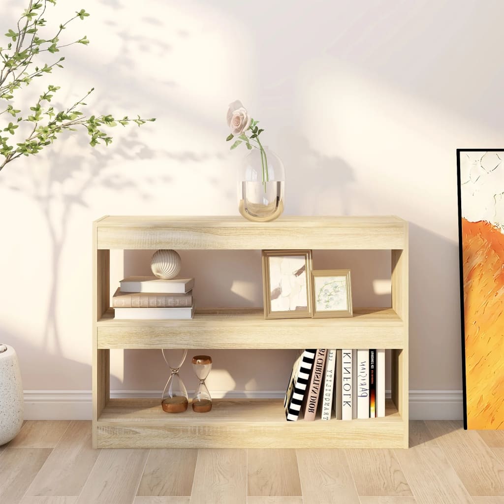 vidaXL Bücherregal/Raumteiler Sonoma-Eiche 100x30x72 cm