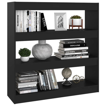vidaXL Bücherregal/Raumteiler Schwarz 100x30x103 cm