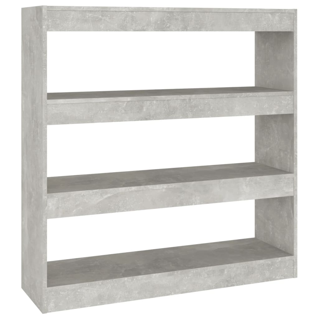 vidaXL Bücherregal/Raumteiler Betongrau 100x30x103 cm