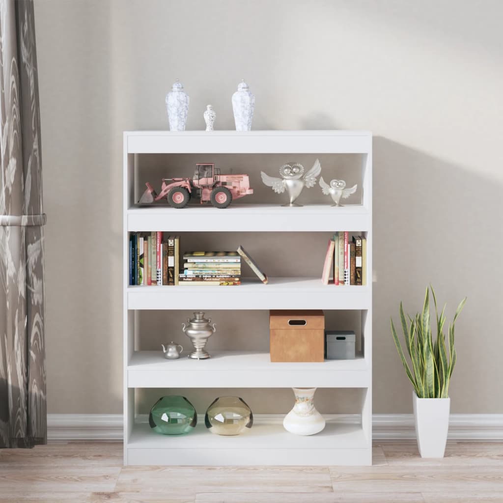 vidaXL Bibliothèque/Séparateur de pièce Blanc 100x30x135 cm
