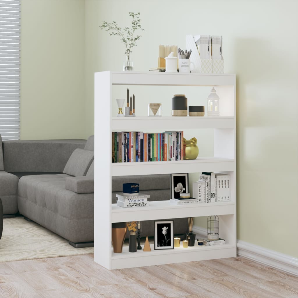 vidaXL Bibliothèque/Séparateur de pièce Blanc 100x30x135 cm