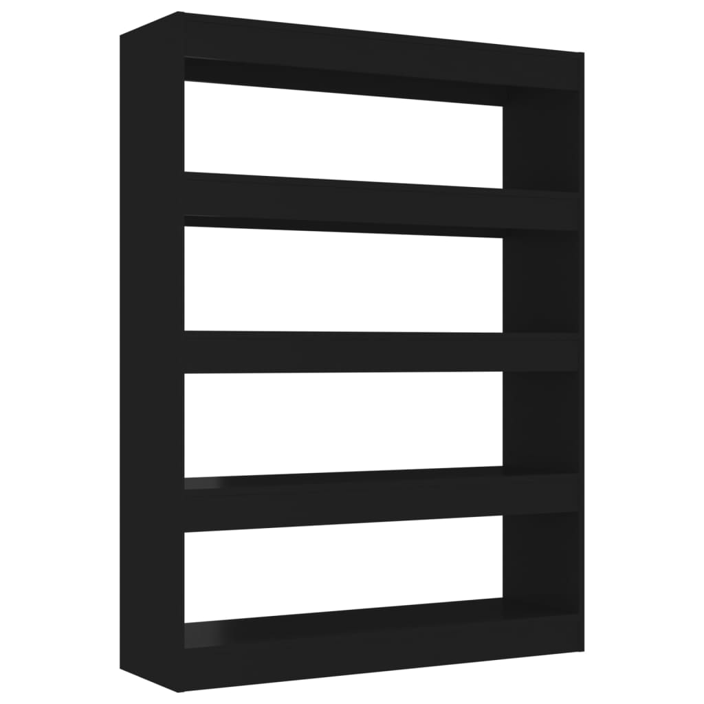 vidaXL Bücherregal/Raumteiler Schwarz 100x30x135 cm