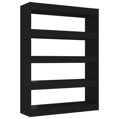 vidaXL Bücherregal/Raumteiler Schwarz 100x30x135 cm