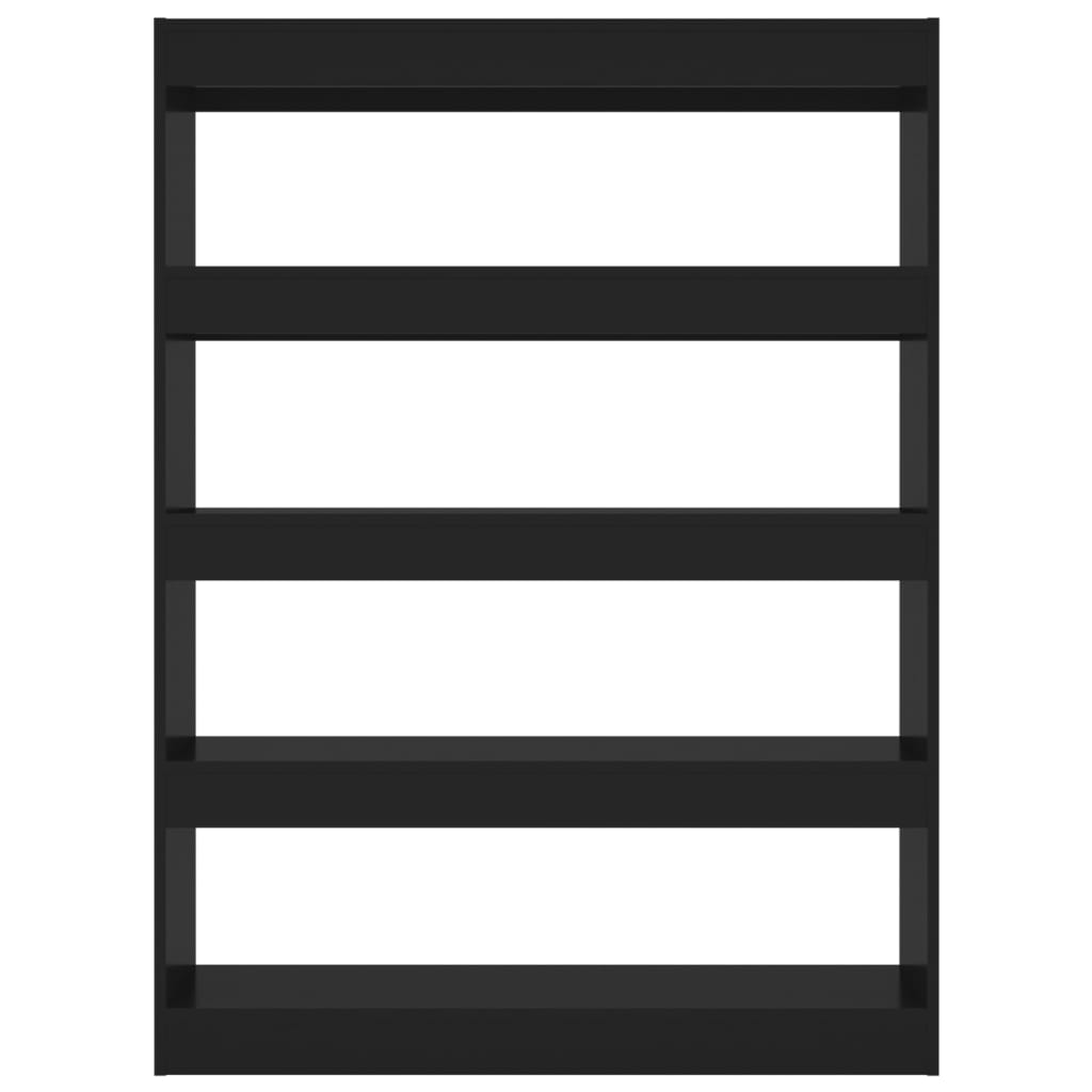vidaXL Bücherregal/Raumteiler Schwarz 100x30x135 cm