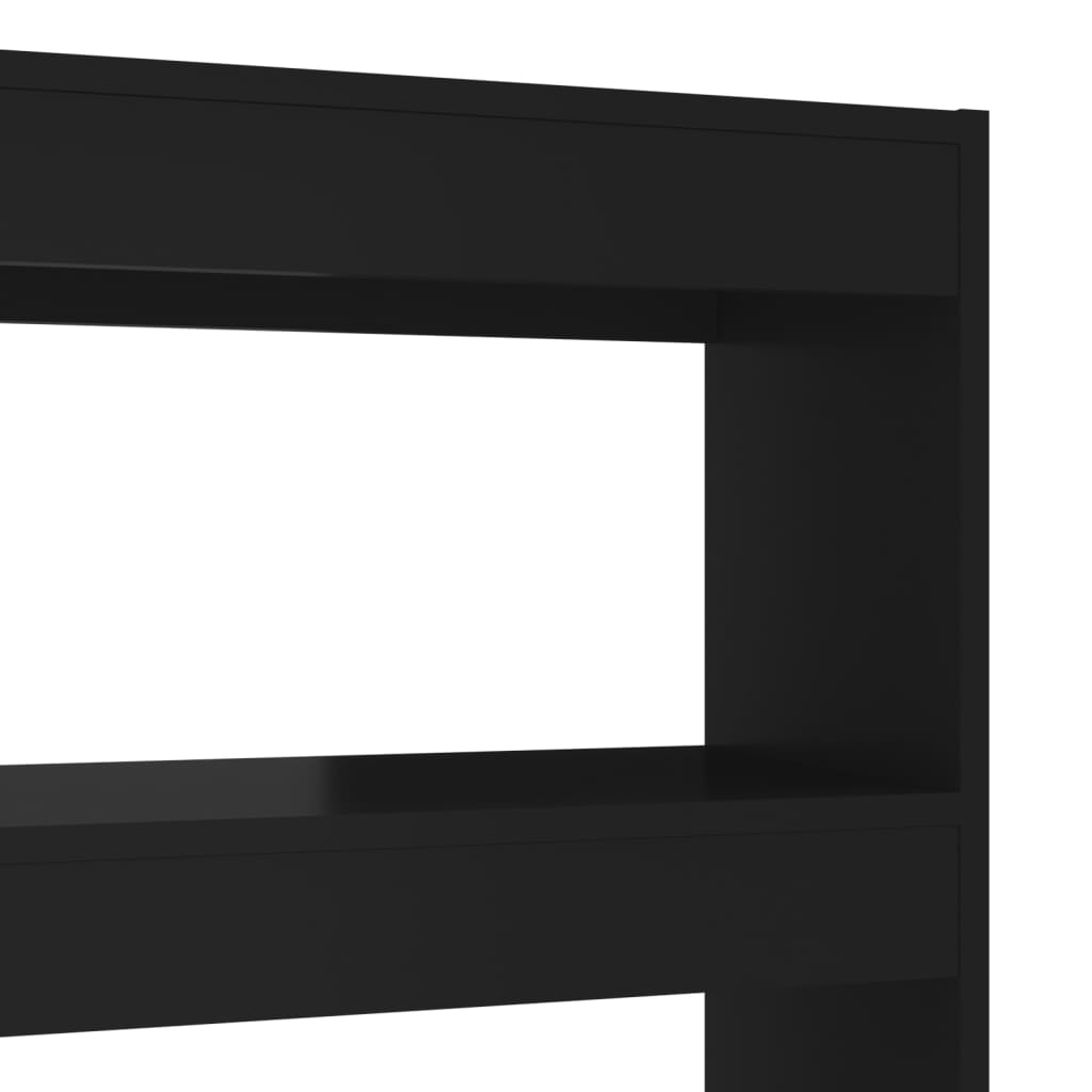 vidaXL Bücherregal/Raumteiler Schwarz 100x30x135 cm