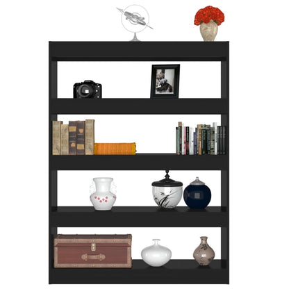 vidaXL Bücherregal/Raumteiler Schwarz 100x30x135 cm