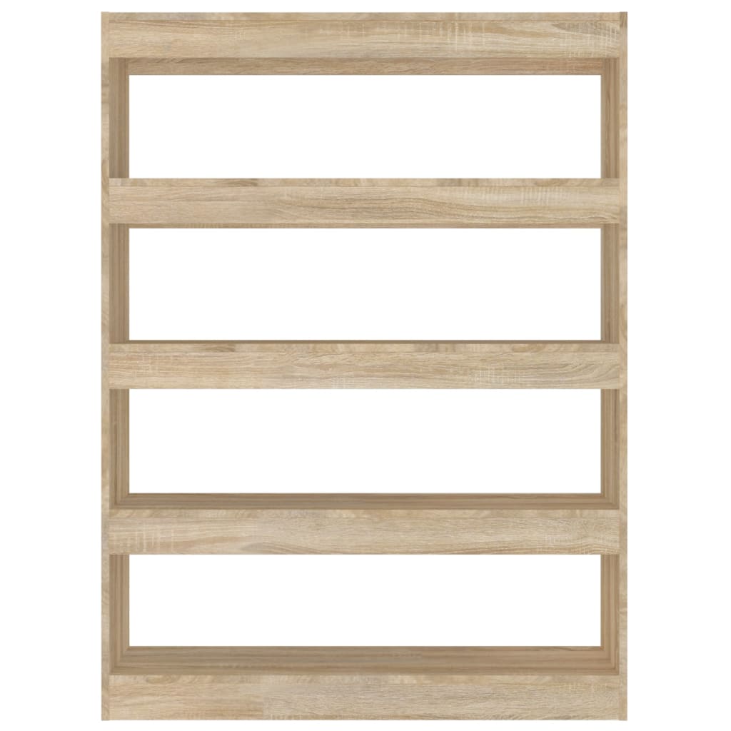 vidaXL Bücherregal/Raumteiler Sonoma-Eiche 100x30x135 cm