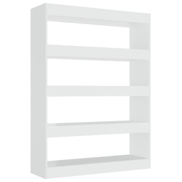 vidaXL Bibliothèque/Séparateur de pièce Blanc brillant 100x30x135 cm