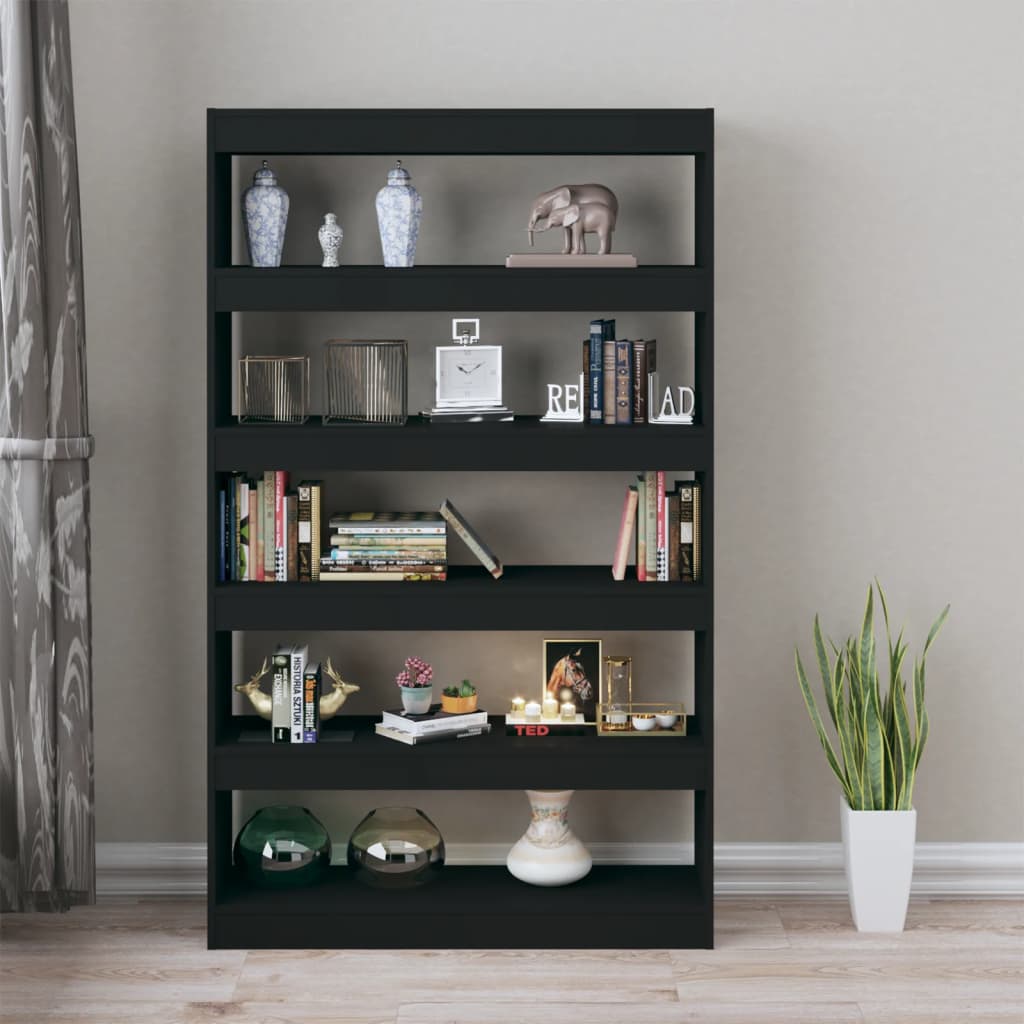 vidaXL Bücherregal/Raumteiler Schwarz 100x30x166 cm