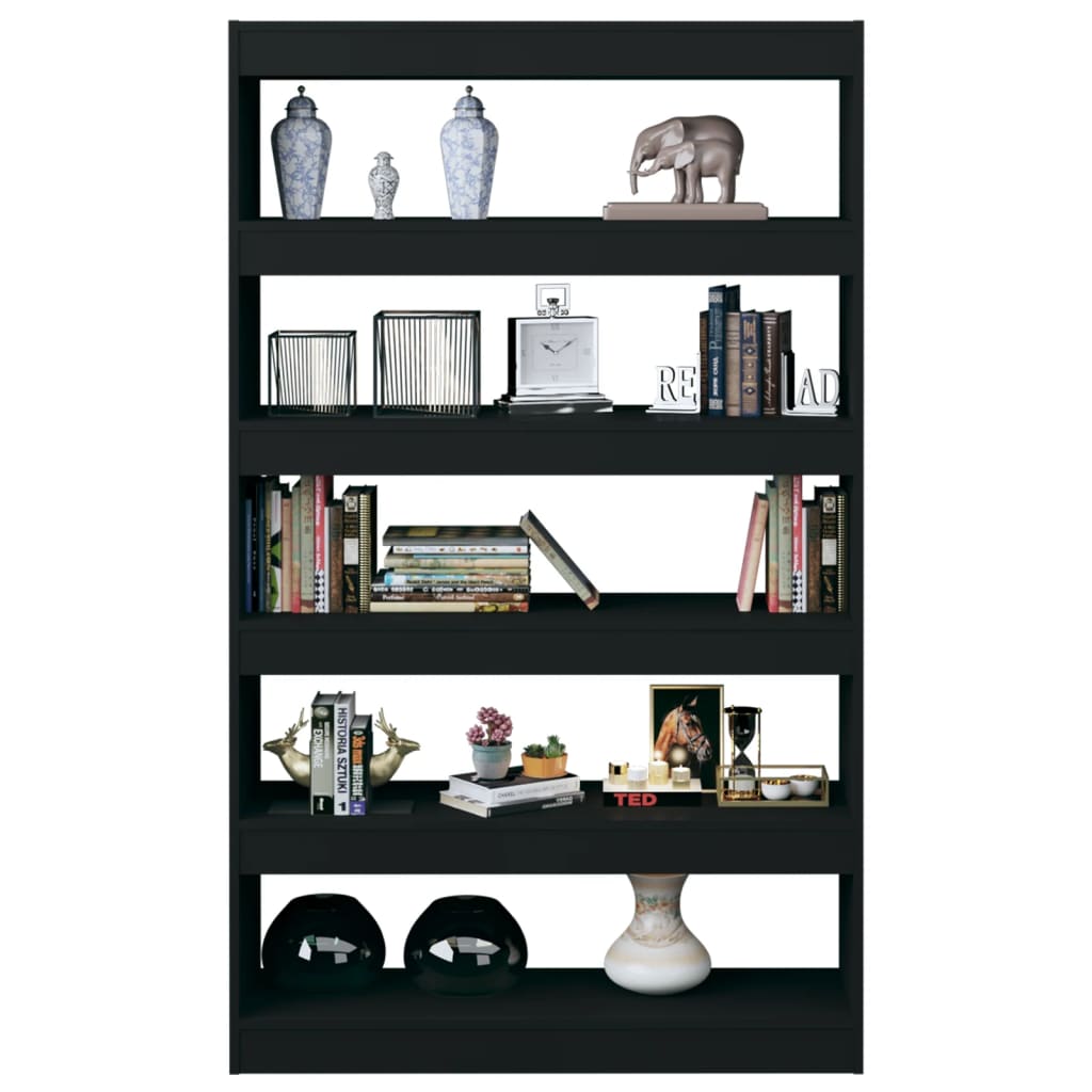 vidaXL Bücherregal/Raumteiler Schwarz 100x30x166 cm