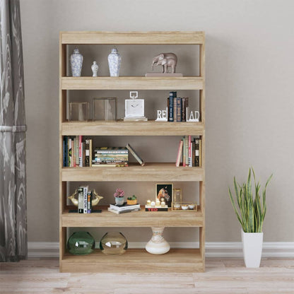 vidaXL Bücherregal/Raumteiler Sonoma-Eiche 100x30x166 cm