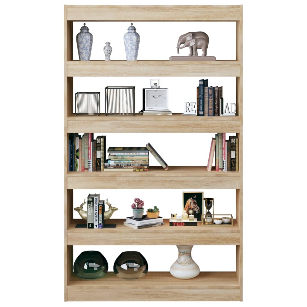 vidaXL Bücherregal/Raumteiler Sonoma-Eiche 100x30x166 cm