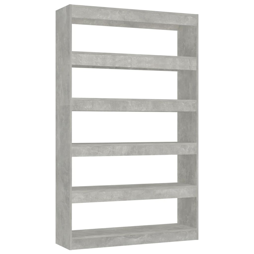 vidaXL Bücherregal/Raumteiler Betongrau 100x30x166 cm