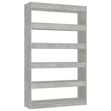 vidaXL Bücherregal/Raumteiler Betongrau 100x30x166 cm