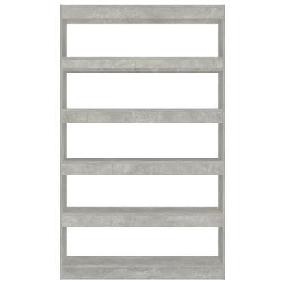 vidaXL Bücherregal/Raumteiler Betongrau 100x30x166 cm