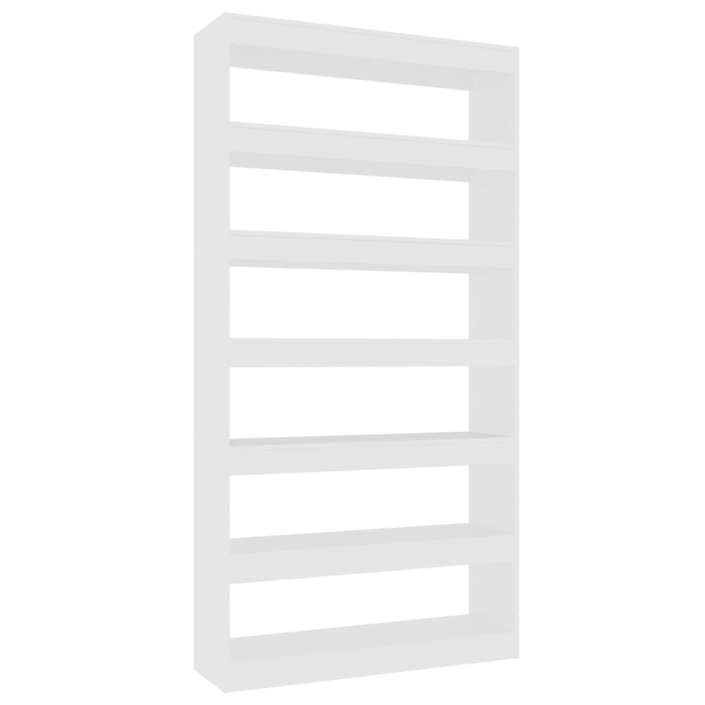 vidaXL Bibliothèque/Séparateur de pièce Blanc 100x30x198 cm Bois d'ingénierie