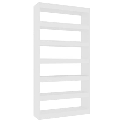 vidaXL Bibliothèque/Séparateur de pièce Blanc 100x30x198 cm Bois d'ingénierie