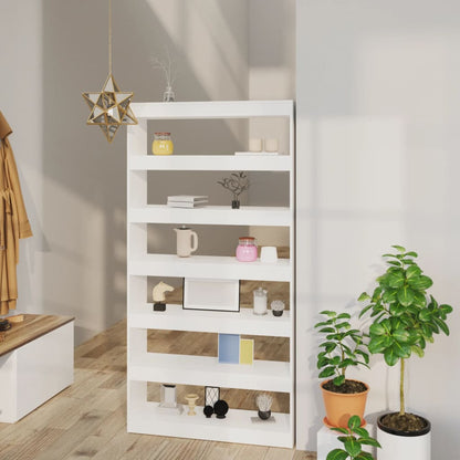 vidaXL Bibliothèque/Séparateur de pièce Blanc 100x30x198 cm Bois d'ingénierie