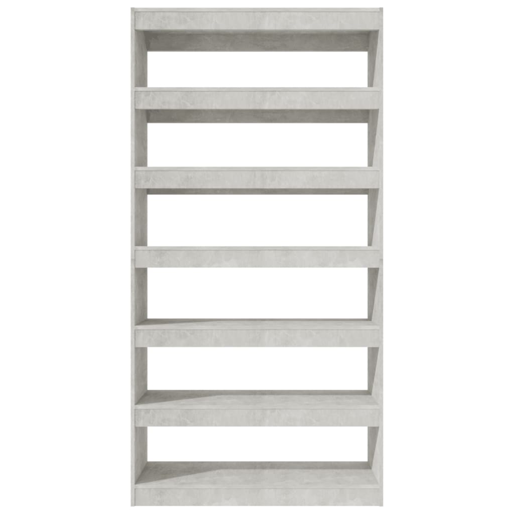 vidaXL Étagère/Séparateur de pièce Gris béton 100x30x198 cm Bois d'ingénierie