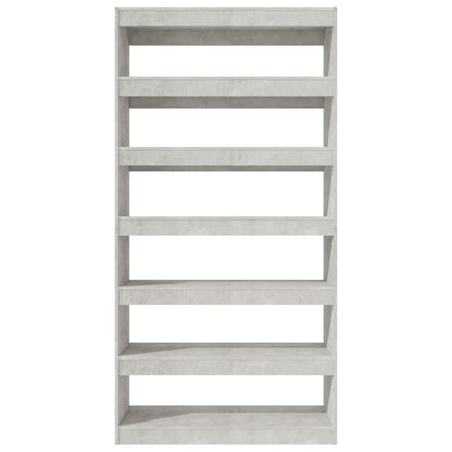 vidaXL Étagère/Séparateur de pièce Gris béton 100x30x198 cm Bois d'ingénierie