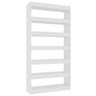 vidaXL Bibliothèque/séparateur de pièce Blanc Brillant 100x30x198 cm