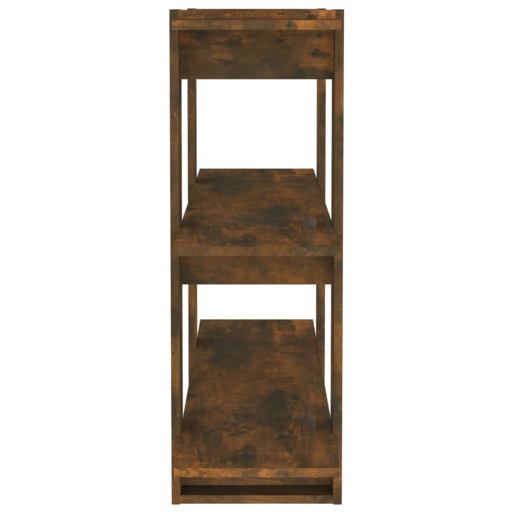 vidaXL Bücherregal/Raumteiler Räuchereiche 100x30x87 cm