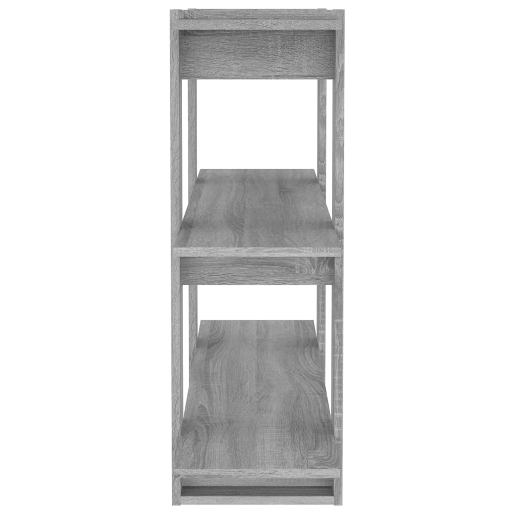 vidaXL Bücherregal/Raumteiler Grau Sonoma 100x30x87 cm
