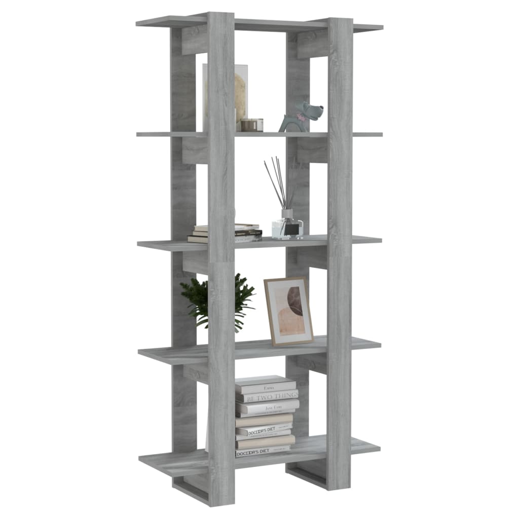 vidaXL Étagère/Séparateur de pièce gris Sonoma 80x30x160 cm en bois d'ingénierie