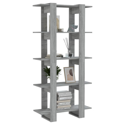 vidaXL Étagère/Séparateur de pièce gris Sonoma 80x30x160 cm en bois d'ingénierie