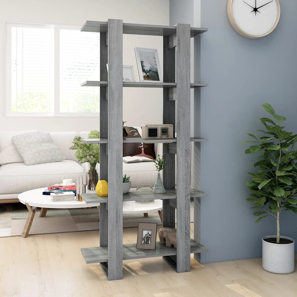 vidaXL Étagère/Séparateur de pièce gris Sonoma 80x30x160 cm en bois d'ingénierie