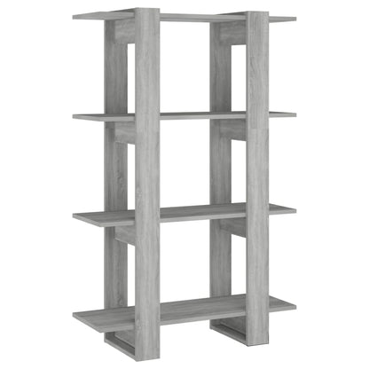 vidaXL Bücherregal/Raumteiler Grau Sonoma 80x30x123,5 cm