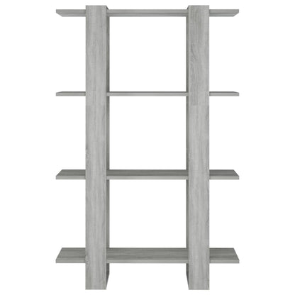 vidaXL Bücherregal/Raumteiler Grau Sonoma 80x30x123,5 cm