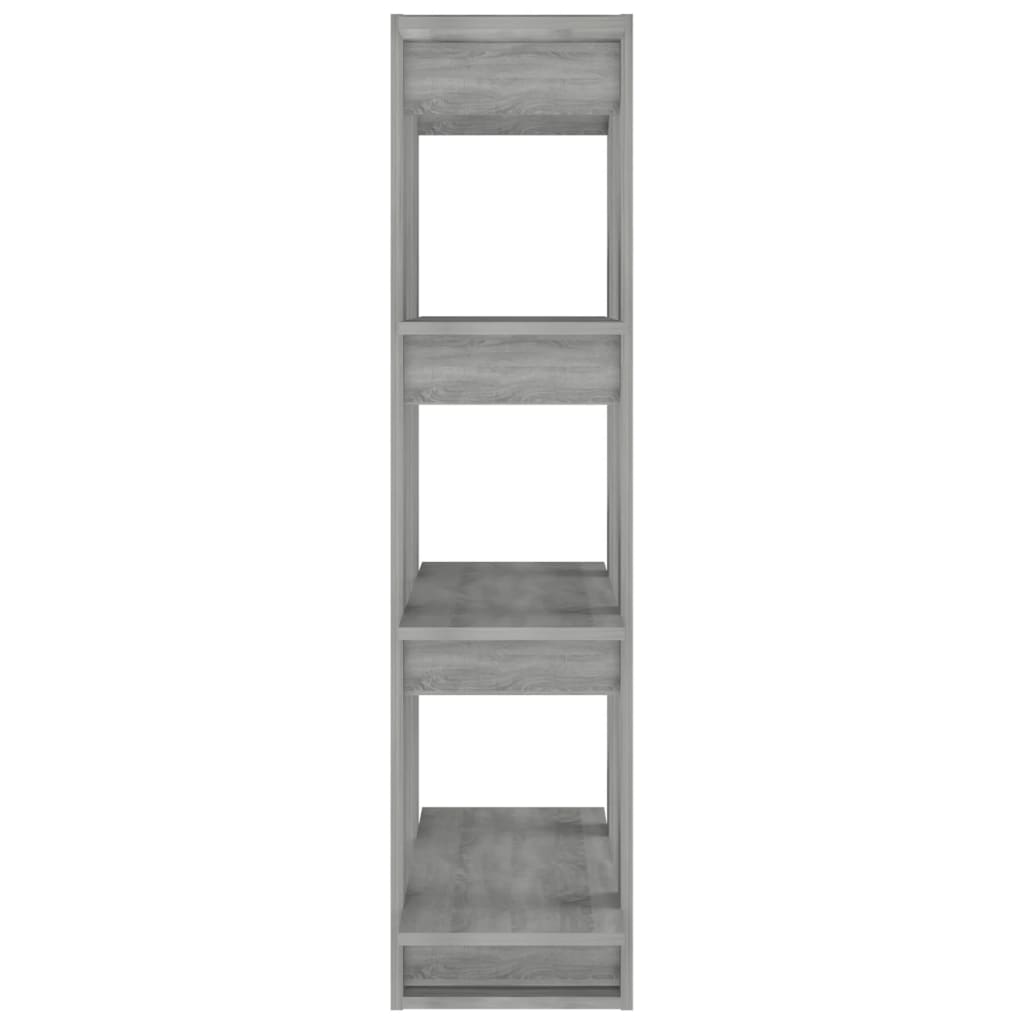 vidaXL Bücherregal/Raumteiler Grau Sonoma 80x30x123,5 cm