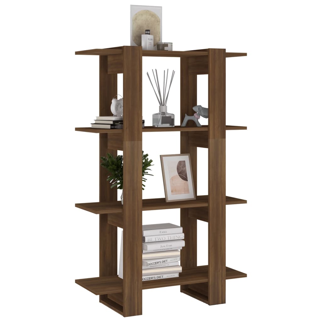 vidaXL Bücherregal/Raumteiler Braun Eichen-Optik 80x30x123,5 cm