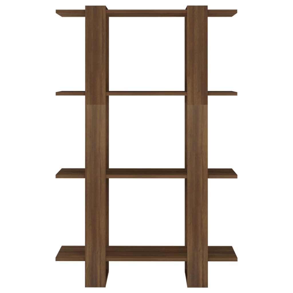 vidaXL Bücherregal/Raumteiler Braun Eichen-Optik 80x30x123,5 cm