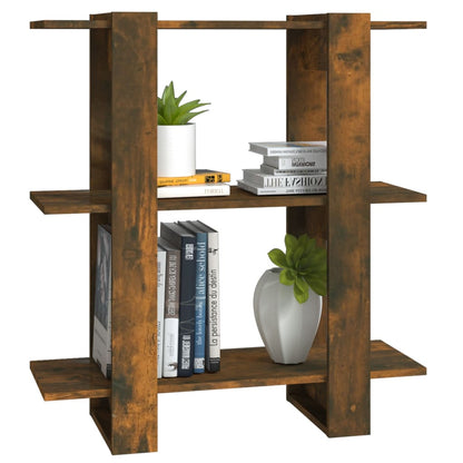vidaXL Bücherregal/Raumteiler Räuchereiche 80x30x87 cm