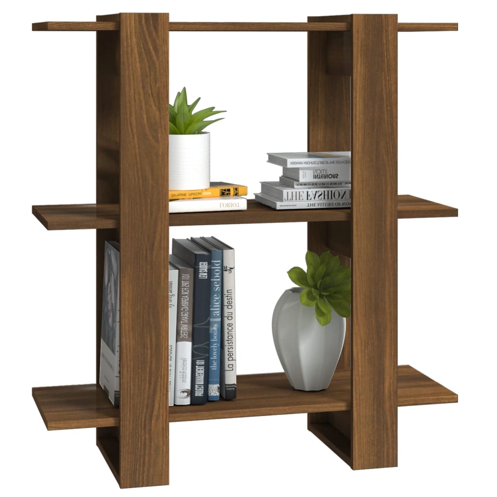 vidaXL Bücherregal/Raumteiler Braun Eichen-Optik 80x30x87 cm