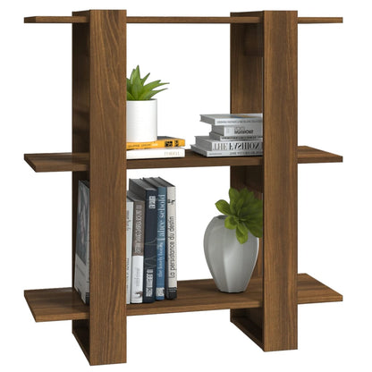 vidaXL Bücherregal/Raumteiler Braun Eichen-Optik 80x30x87 cm